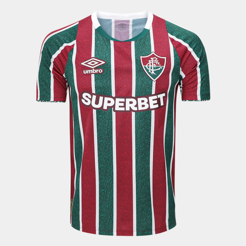 Camisa Fluminense 2024/25 Torcedor Umbro - Masculina: Verde+Branco
